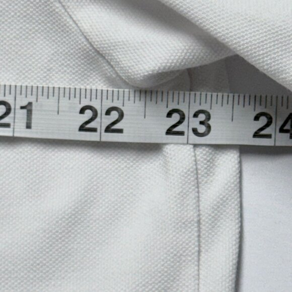 NEW Chaps Mens White Polo Shirt XL Black Tipped Collar & Sleeves Excellent - Picture 5 of 7